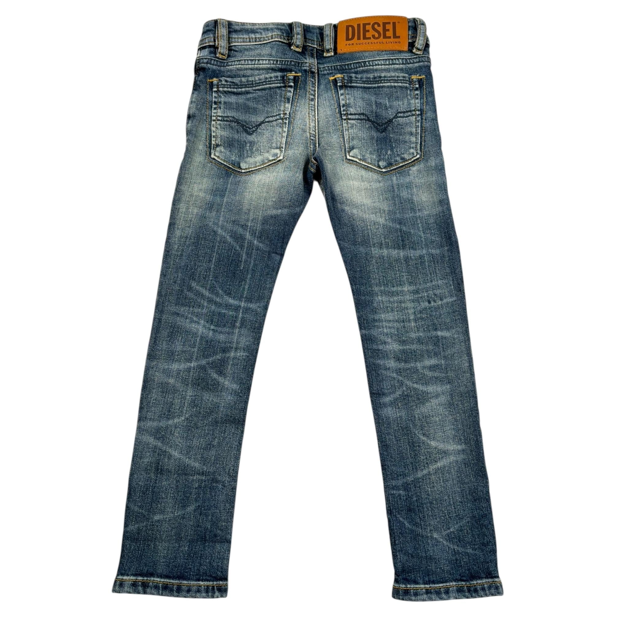 Diesel Jeans Tinta Unita con Girovita Regolabile per Bambino 00J3RJ AZZURRO DIESEL 