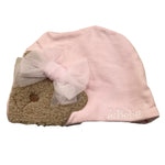 LE BEBE' cappello tinta unita con stampe orsi Rosa per Neonata LBG6022 ROSA LE BEBE' 