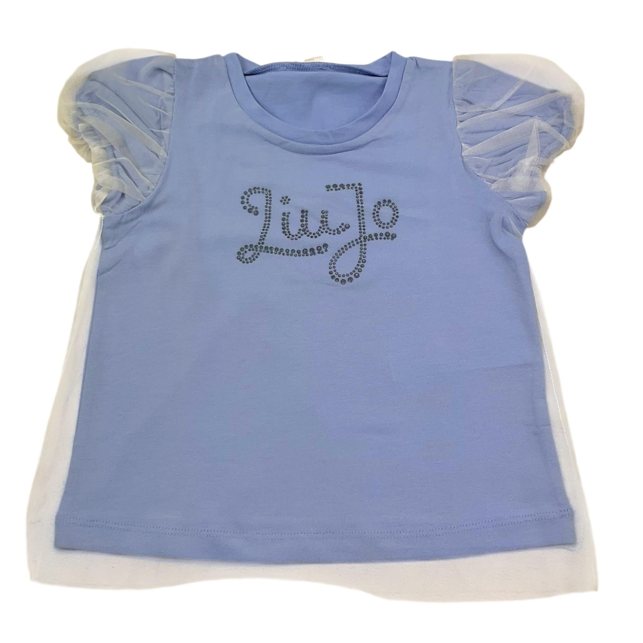 Calvin Klein T-Shirt Tinta Unita Velata con Stampa per Neonata KA5038N AZZURRO CALVIN KLEIN 