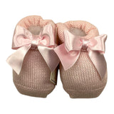 STORY LORIS babbucce tinta unita con fiocco Rosa per Neonata 30509 ROSA STORY LORIS 