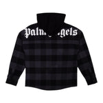 PALM ANGELS giacca modello camicia tinta unita con fantasia a quadri Nero per Bambino PBES002C99 NERO PALM ANGELS 