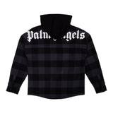 PALM ANGELS giacca modello camicia tinta unita con fantasia a quadri Nero per Bambino PBES002C99 NERO PALM ANGELS 