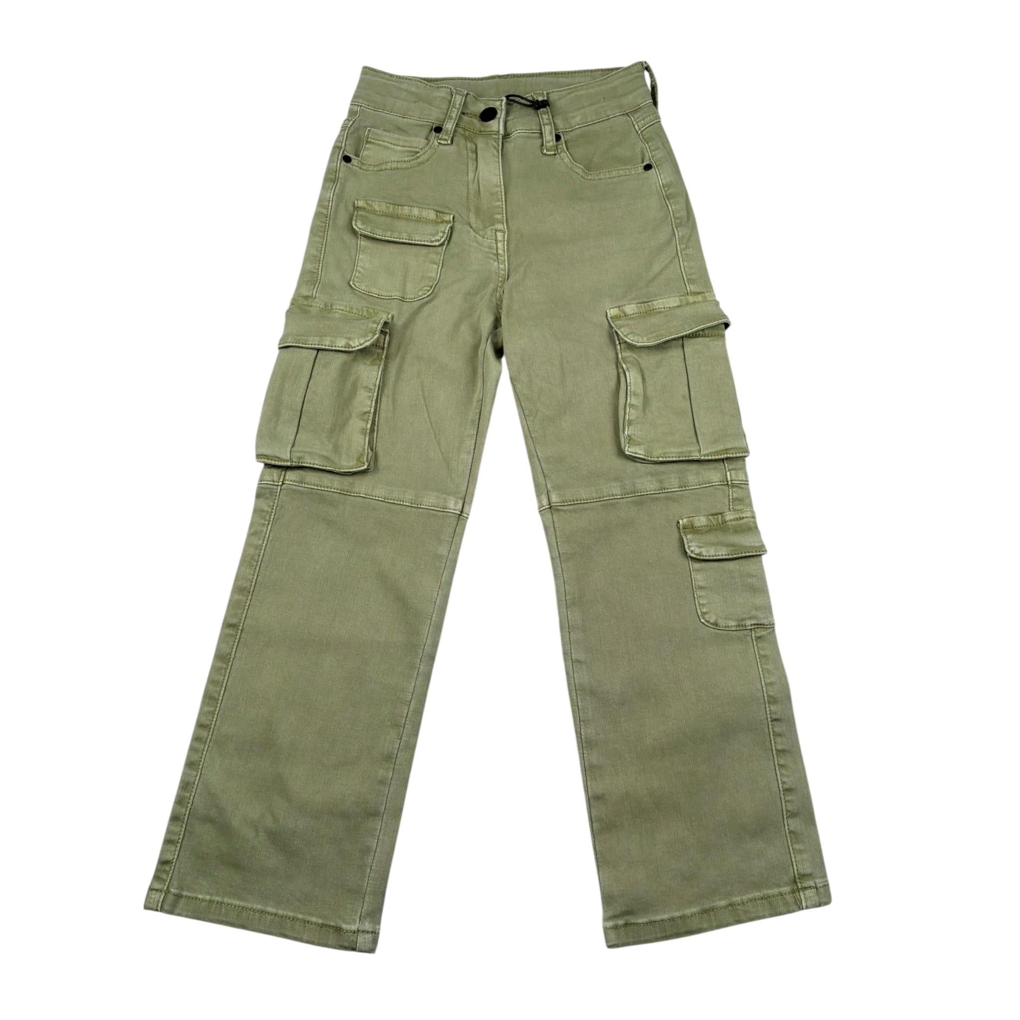 Refrigiwear Jeans Tinta Unita con Tasconi per Bambino RWG636 VERDE REFRIGIWEAR 