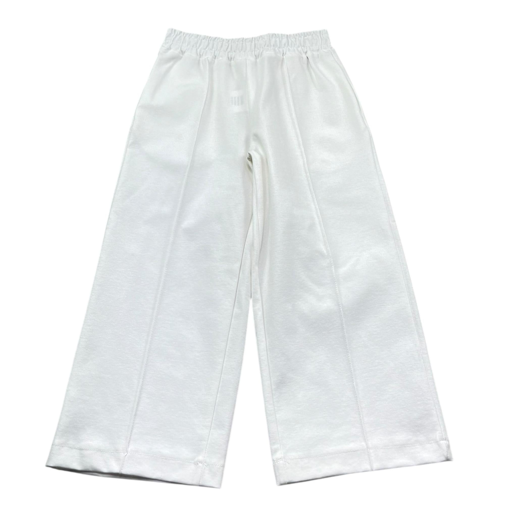 Trussardi Pantalone Tinta Unita con Elastico In Vita per Bambina TGP26053PA BIANCO TRUSSARDI 