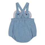 Billieblush Pagliaccetto In Denim Tinta Unita con Stampa per Neonata U21005 AZZURRO BillIEBLUSH 