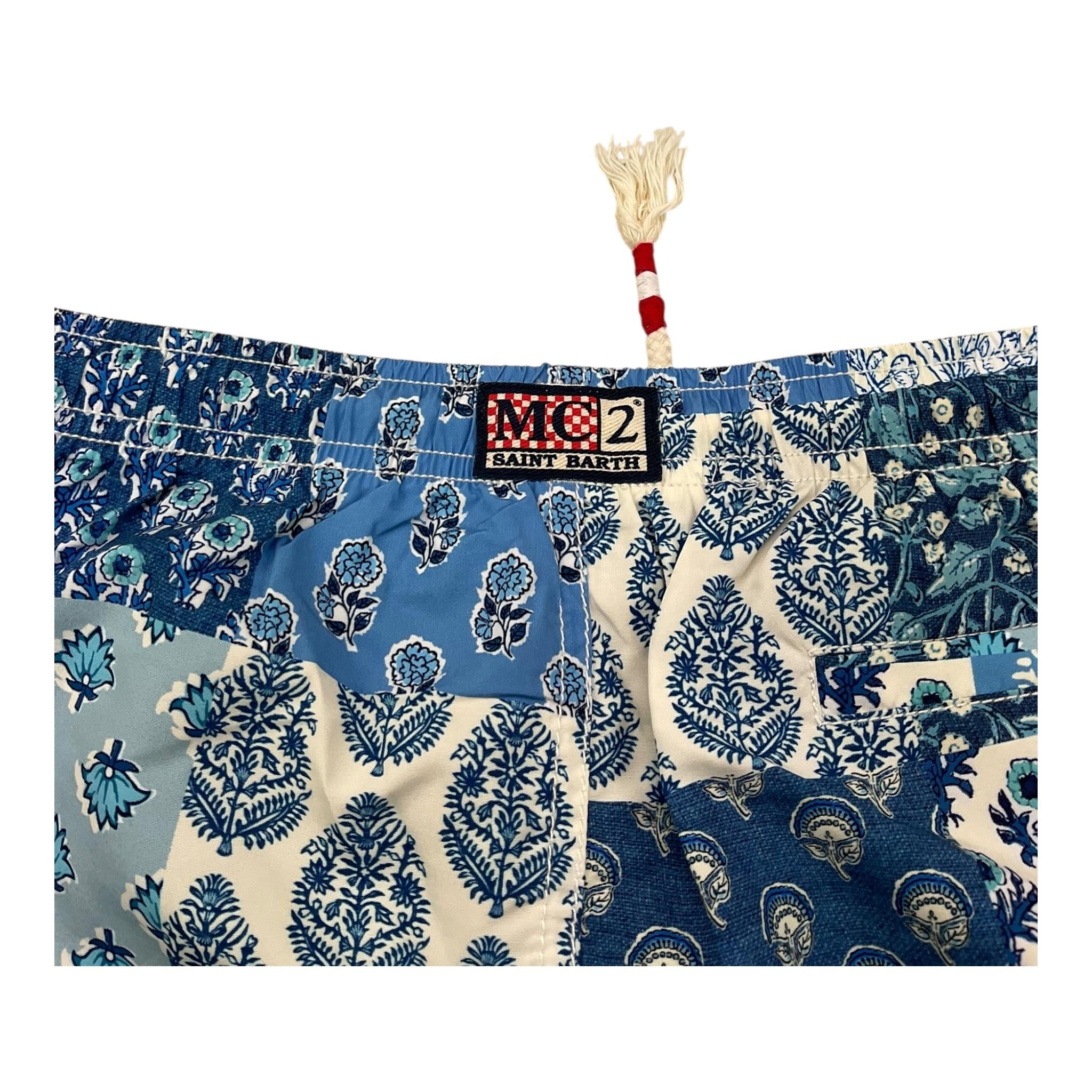 Saint Barth Costume Stampa Fantasia per Bambino CAP0003 AZZURRO SAINT BARTH 