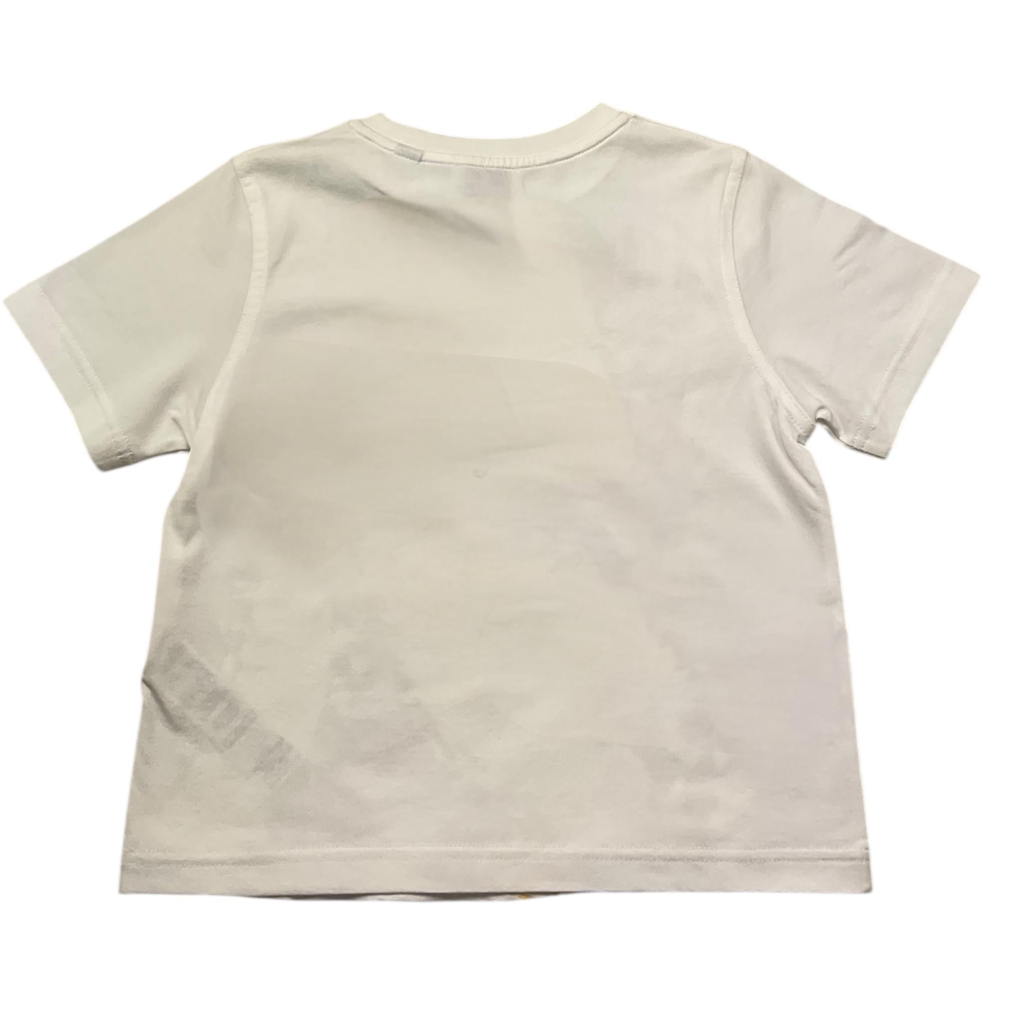 Burberry T-Shirt Girocollo Tinta Unita con Stampa per Bambino 8066114 BIANCO BURBERRY 