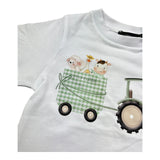 Monnalisa T-Shirt Girocollo Tinta Unita con Stampa per Bambino 28E602 BIANCO MONNALISA 