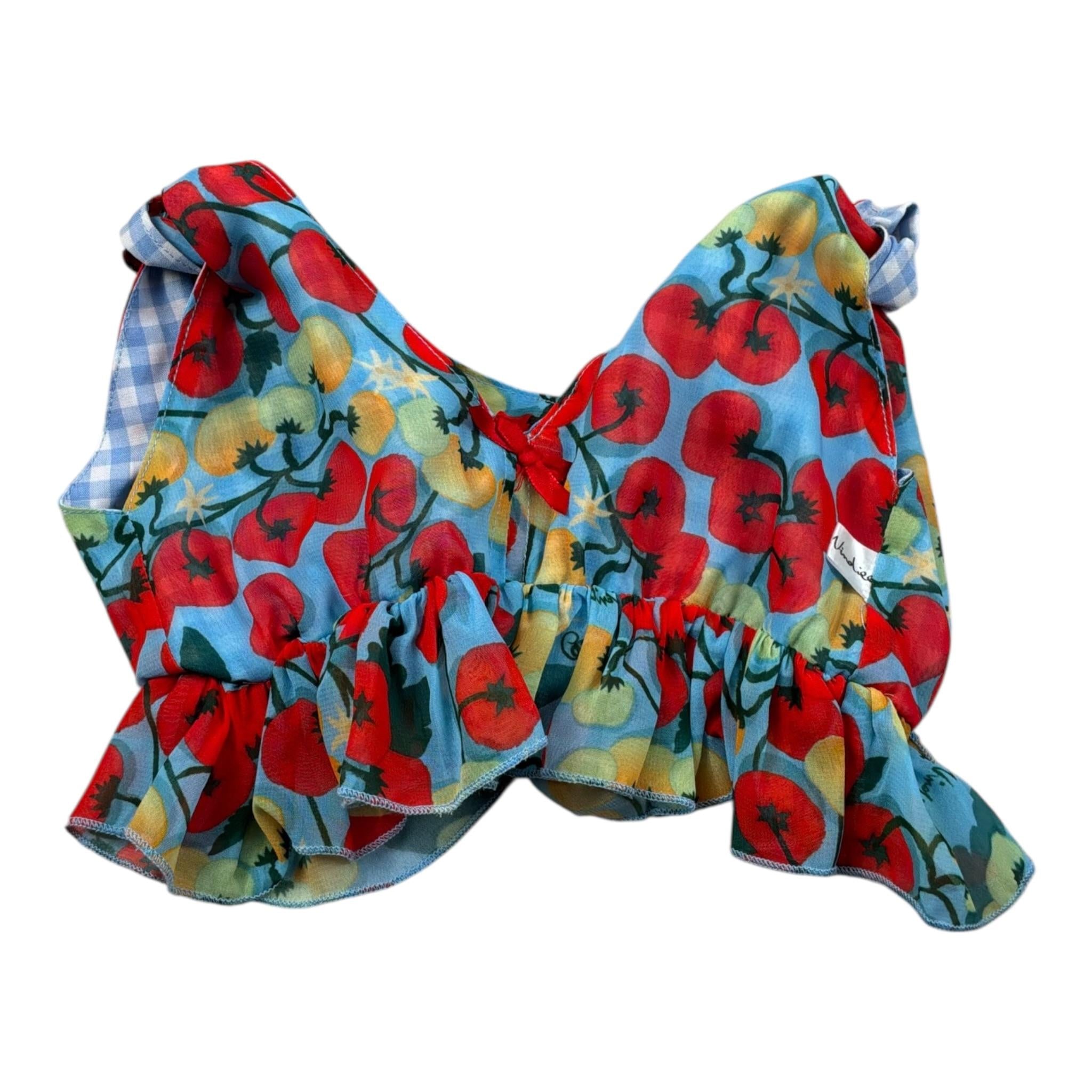 Carlotta Vindice Completo 2 Pezzi Top-Pantalone E Bandana Blu per Bambina SCPTT4J BLU CARLOTTA VINDICE 