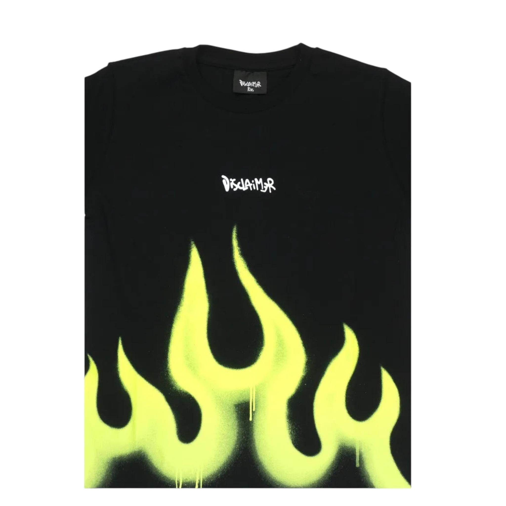 Disclaimer T.Shirt Girocollo Tint Unita con Stampe Nero per Bambino 25ED58427 NERO DISCLAIMER 