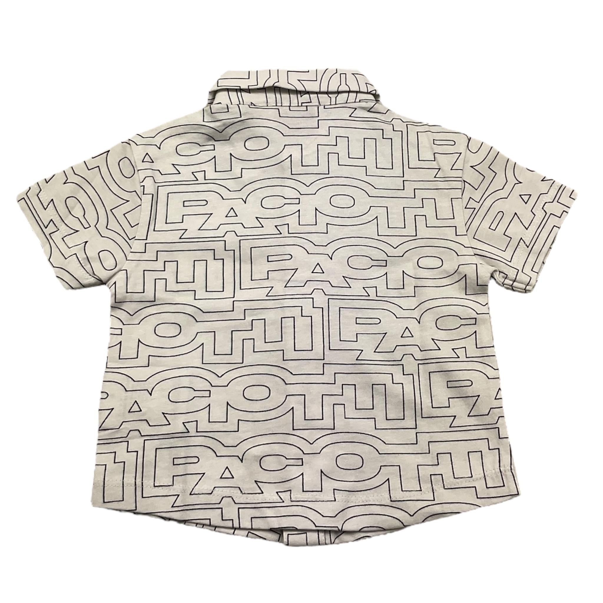 Cesare Paciotti Camicia Mezza Manica Tinta Unita con Stampe per Neonato CMP5103B BIANCO CESARE PACIOTTI 