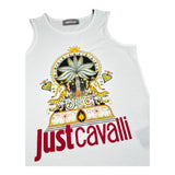 Just Cavalli Canotta Tinta Unita con Stampa per Bambina JGP26124CN BIANCO JUST CAVALLI 