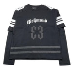 JOHN RICHMOND shirt girocollo maniche in contrasto effetto t-shirt Nero per Bambino RBA25072TS NERO JOHN RICHMOND 