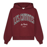 LES COYOTES DE PARIS felpa tinta unita con cappuccio e stampa Bordeaux per Bambina 1222110 BORDEAUX LES COYOTES DE PARIS 