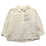 Dou Dou Camicia Manica Lunga Tinta Unita Bianco Per Neonato