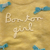 SAINT BARTH maglia girocollo tinta unita con applicazioni Giallo per Bambina BLLOOM GIALLO SAINT BARTH 