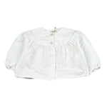 Petit Indi Cardigan Tinta Unita con Bottoni per Neonata SS25B2018X BIANCO PETIT INDI 