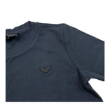 Emporio Armani T-Shirt Girocollo Tinta Unita con Logo per Bambino EB000166 BLU EMPORIO ARMANI 