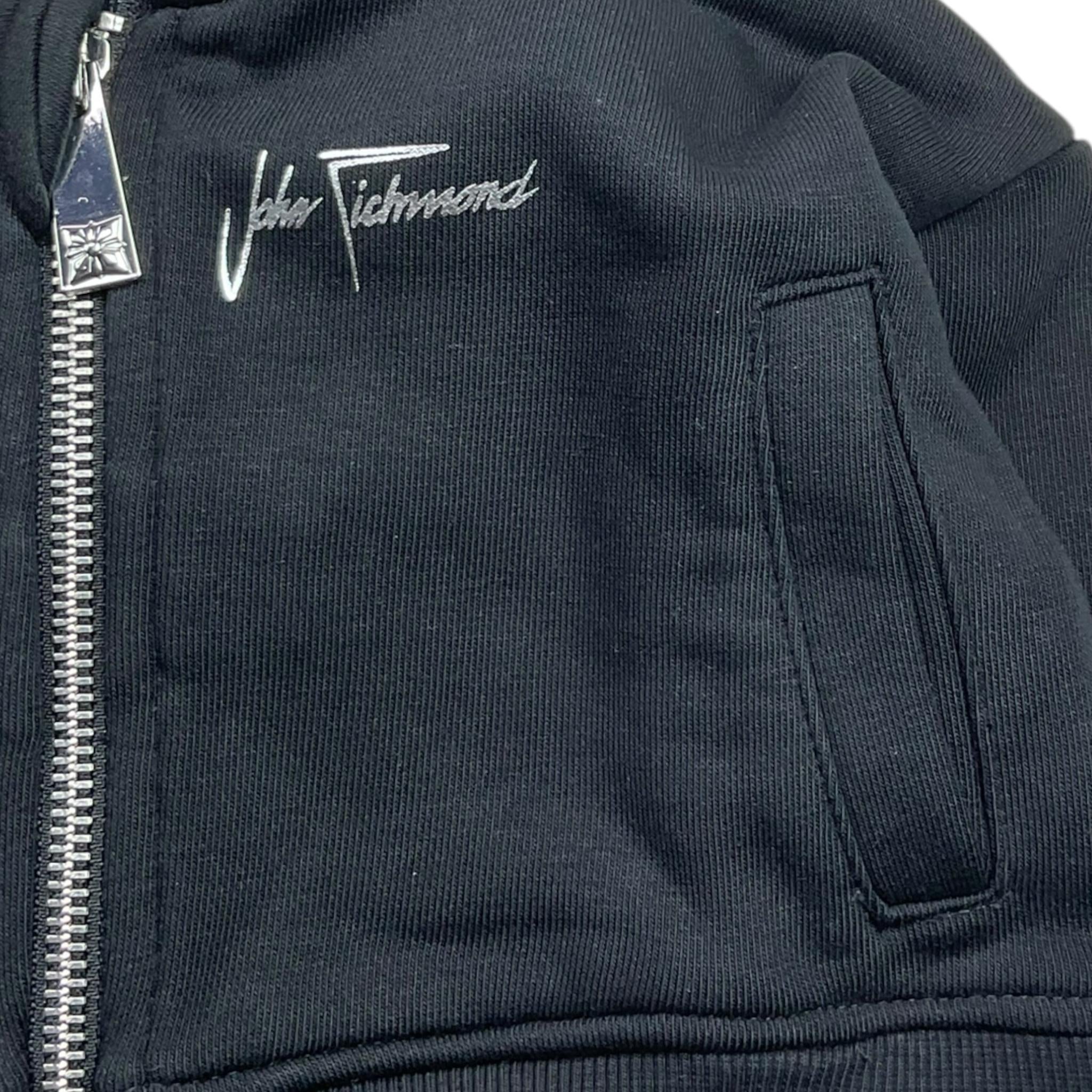 JOHN RICHMOND felpa tinta unita con zip e cappuccio Nero per Bambina RGA24045FE NERO JOHN RICHMOND 