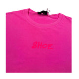 Shoe T-Shirt Girocollo tinta unita con Logo Fuxia per Bambina SHSS5G12 FUXIA SHOE 