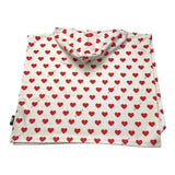 Whitewhale Telo Mare Con Stampa Cuori E Cappuccio Beige Per Bambina