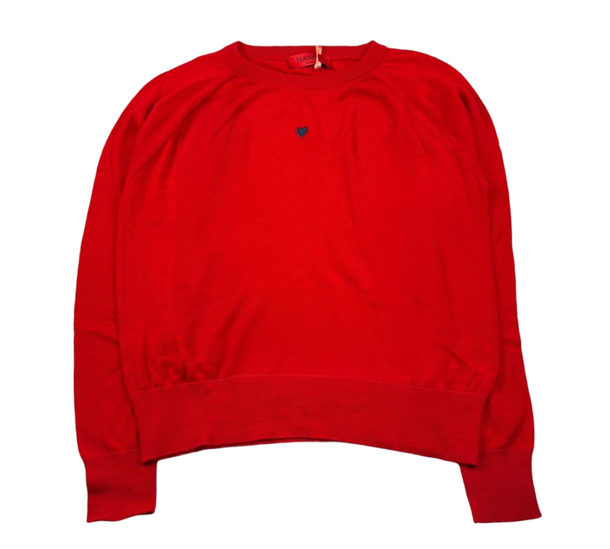 Max&Co. Maglia Girocollo Fantasia A Righe per Bambina MX0003X ROSSO MAX&Co. 