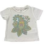 U+È T-Shirt Girocollo Tinta Unita con Stampa per Neonata UE1862 BIANCO U+è 