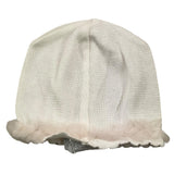 Minu' Cappello Tinta Unita Cn Tulle In Contrasto Panna Per Neonata