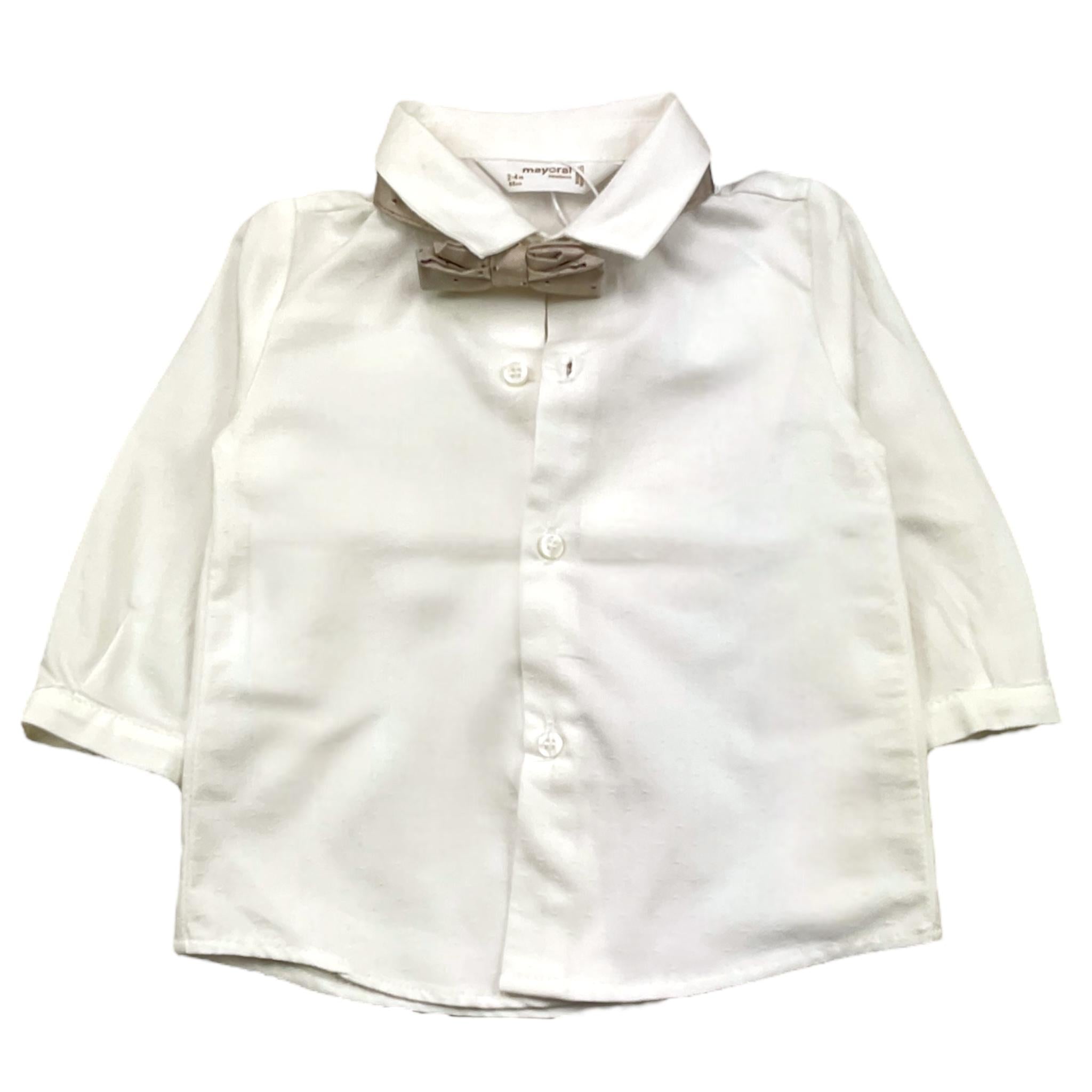 MAYORAL camicia tinta unita con papillons Bianco per Neonato 2180X BIANCO MAYORAL 