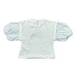 Miss Grant T-Shirt Girocollo Tinta Unita con Stampa per Neonata MG1235N BIANCO MISS GRANT 
