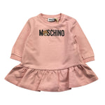MOSCHINO abito girocollo tinta unita con stamoa Rosa per Neonata MAV0BK ROSA MOSCHINO 