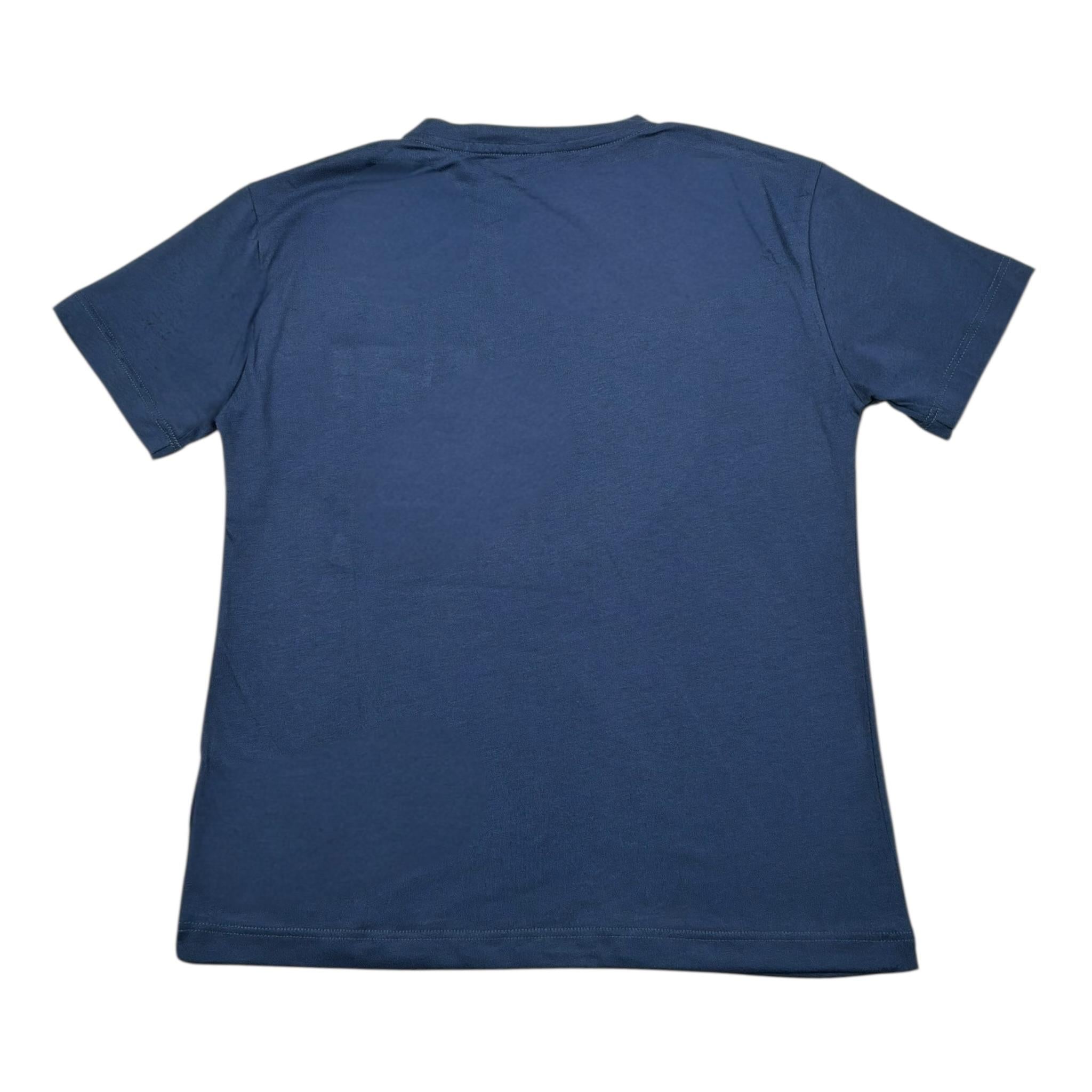 Dondup T-Shirt Girocollo Tinta Unita con Taschino per Bambino DMTS039 BLU DONDUP 