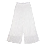 Monnalisa Pantalone Tinta Unita con Elastico In Vita per Bambina 79E400 BIANCO MONNALISA 