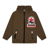 Dsquared2 Giubbino Tinta Unita con Zip E Cappuccio per Bambino DQ2927 VERDE DSQUARED2 