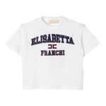 ELISABETTA FRANCHI t-shirt girocollo tinta unita con stampa Bianco per Bambina EFTS220X BIANCO ELISABETTA FRANCHI 