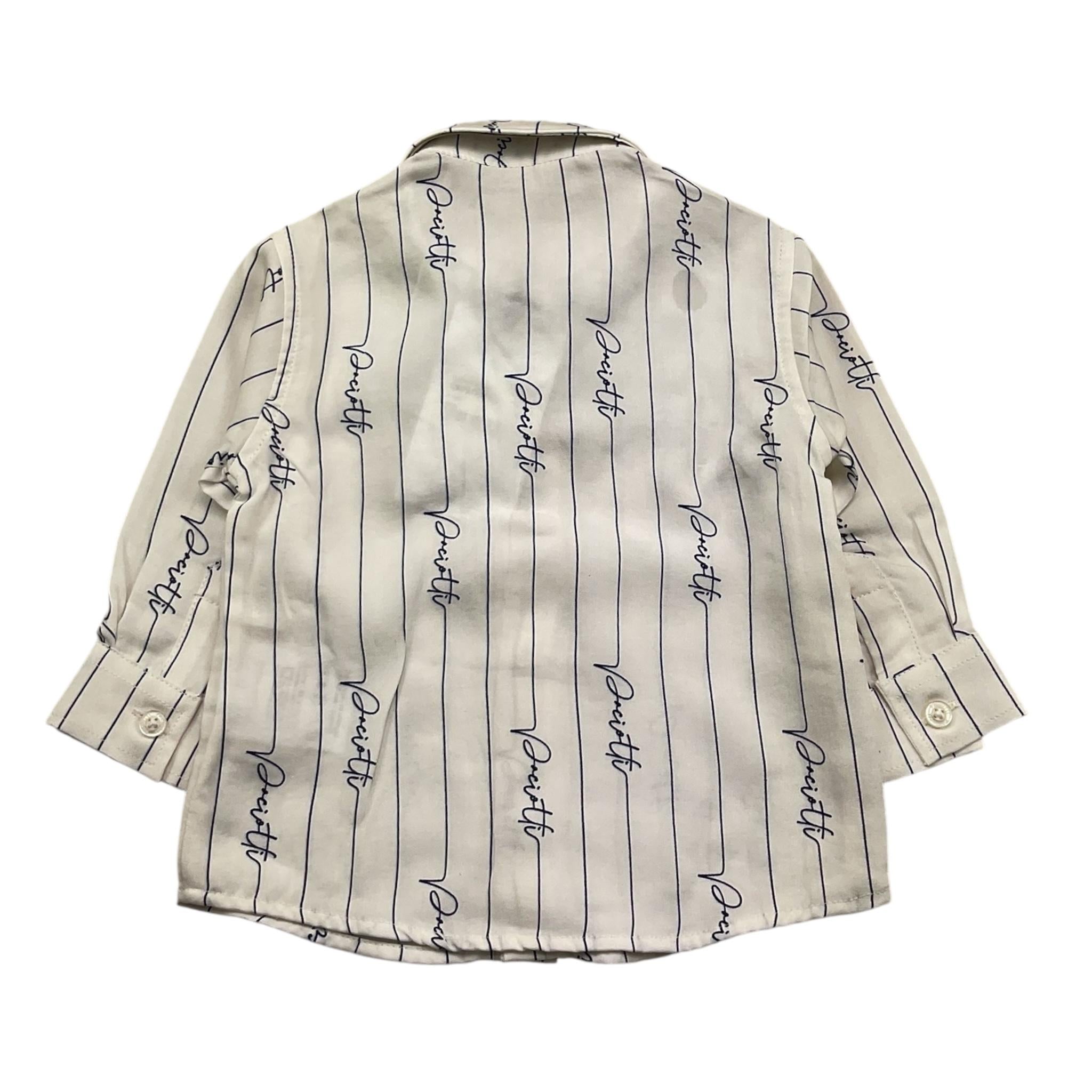 Cesare Paciotti Camicia Manica Lunga Tinta Unita con Logo per Neonato CMP5159B BIANCO CESARE PACIOTTI 