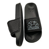 Sundek Ciabatta Tinta Unita Glitterato Nero Per Bambina