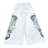 John Richmond Pantalone Modello A Palazzo Tinta Unita con Stampa per Bambina RGP26127PA BIANCO JOHN RICHMOND 