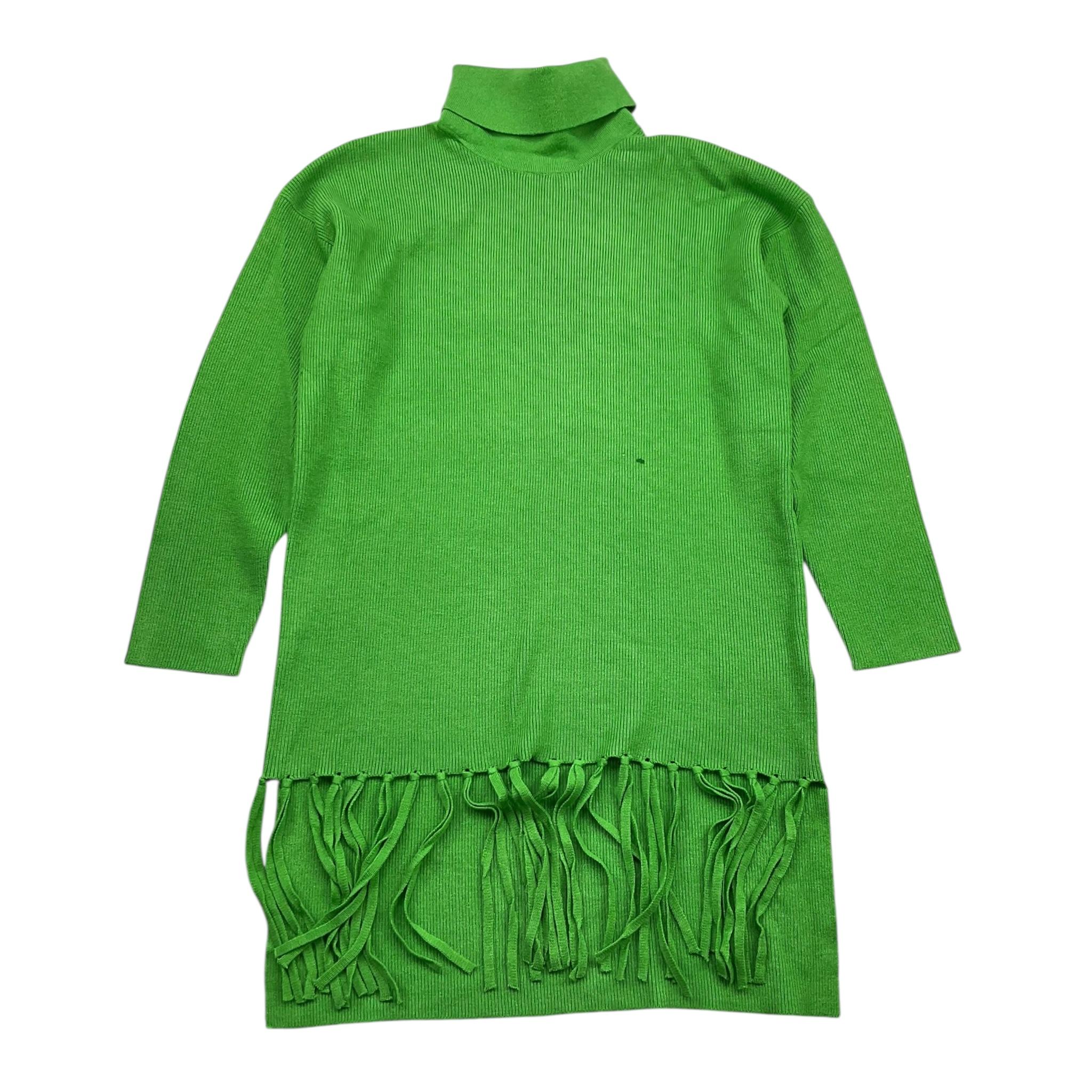 TO be too abito in maglia tinta unita collo alto Verde per Bambina TBT2453V VERDE TO be too 