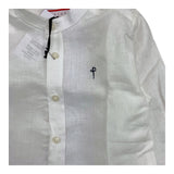 Cesare Paciotti Camicia Manica Lunga Collo Coreano Bianco per Bambino