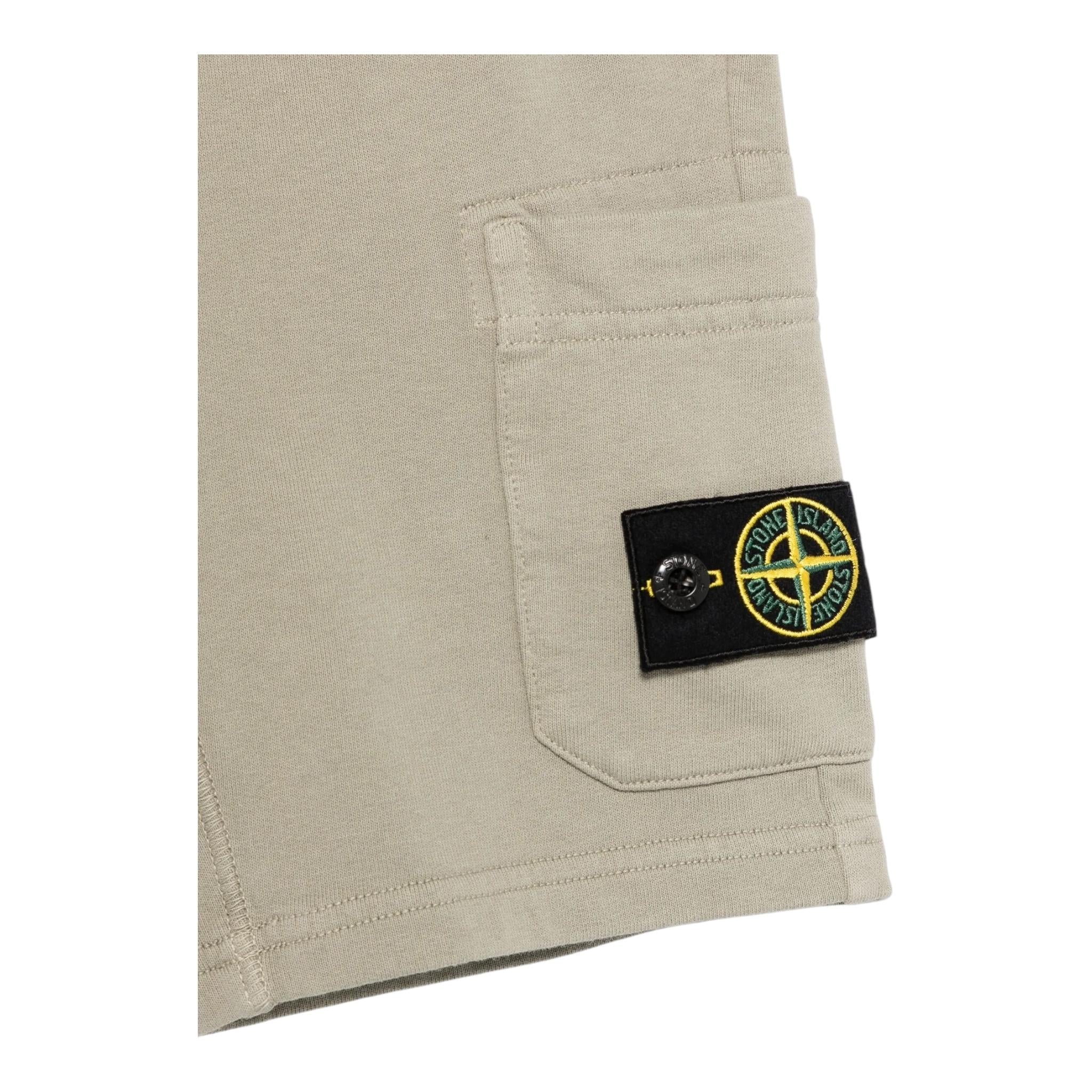 Stone Island Bermuda Tinta Unita con Logo per Bambino K1S166200006 BEIGE STONE ISLAND 