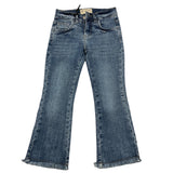 PATRIZIA PEPE jeans tinta unita con girovita regolabile modello zampa Azzurro per Bambina 7P0353 AZZURRO PATRIZIA PEPE 