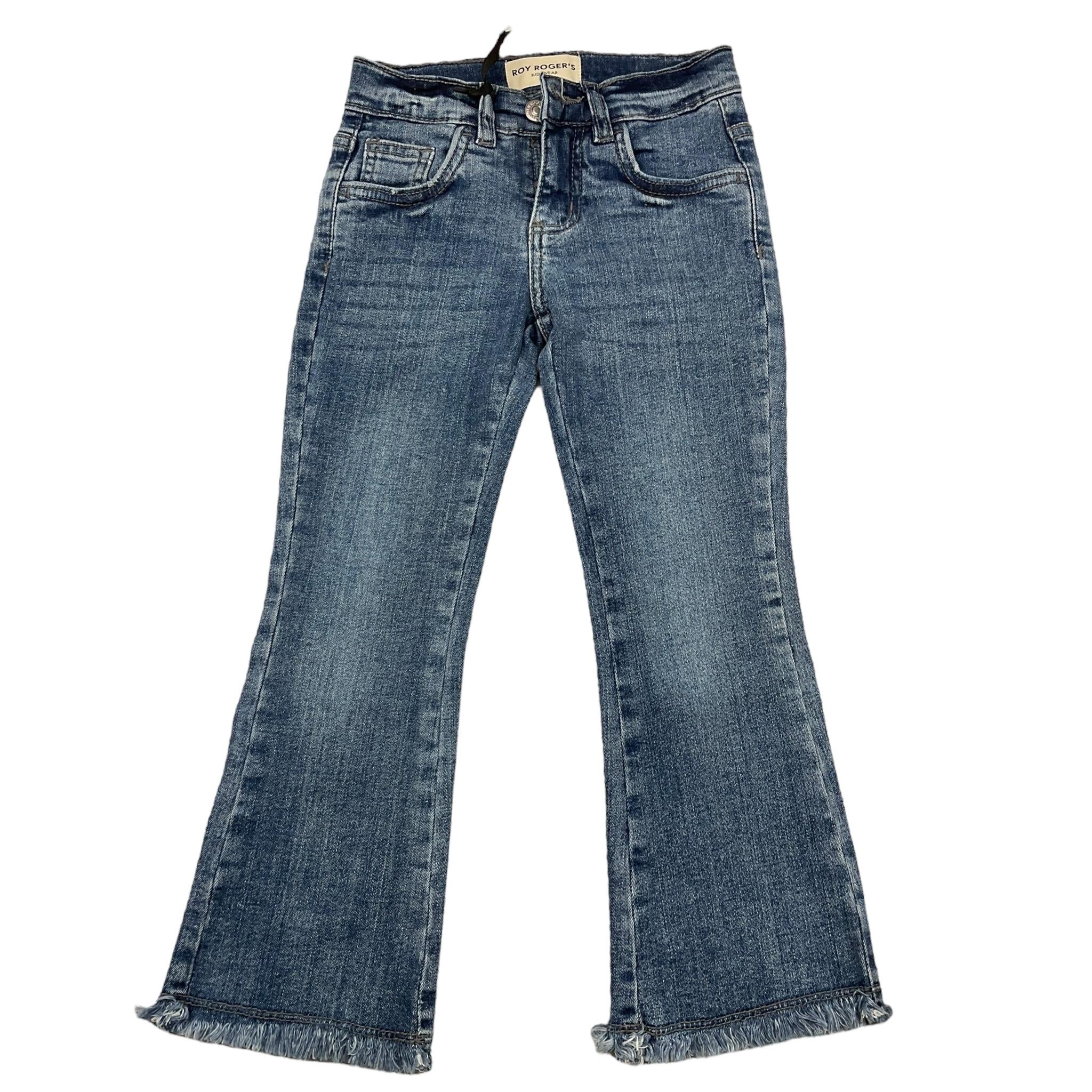 PATRIZIA PEPE jeans tinta unita con girovita regolabile modello zampa Azzurro per Bambina 7P0353 AZZURRO PATRIZIA PEPE 