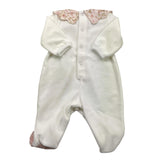 BARCELLINO tutina tinta unita con fantasia Bianco per Neonata 115801 BIANCO BARCELLINO 