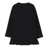 LIU JO abito in felpa girocollo tinta unita con stampa Nero per Neonata KF4107XN NERO LIU JO 