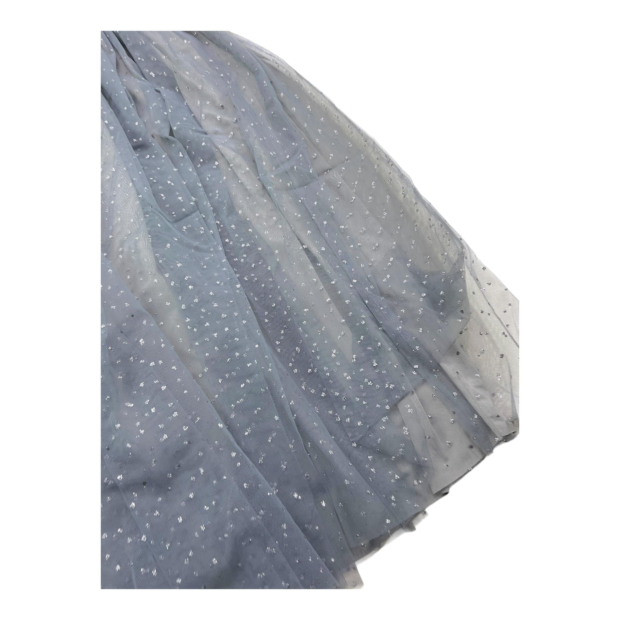 CAFFE' D'ORZO gonna tinta unita con tulle Grigio per Bambina ZV7A14 GRIGIO CAFFE' D'ORZO 