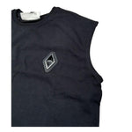 Yes London Canotta Girocollo Tinta Unita con Logo per Bambino JR2138M NERO YES LONDON 