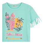 Billieblush Abito Tinta Unita con Paillettes per Bambina U20980 VERDE ACQUA BillIEBLUSH 