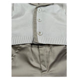Pure Firenze Completo 4 Pezzi Camcia-Pantalone-Cardigan-Papillon per Neonato 7665 PANNA PURE FIRENZE 