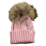 REGINA   cappello tinta unita con pon pon Rosa per Bambina 30599 ROSA REGINA 